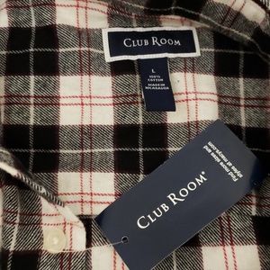 White black and red flannel